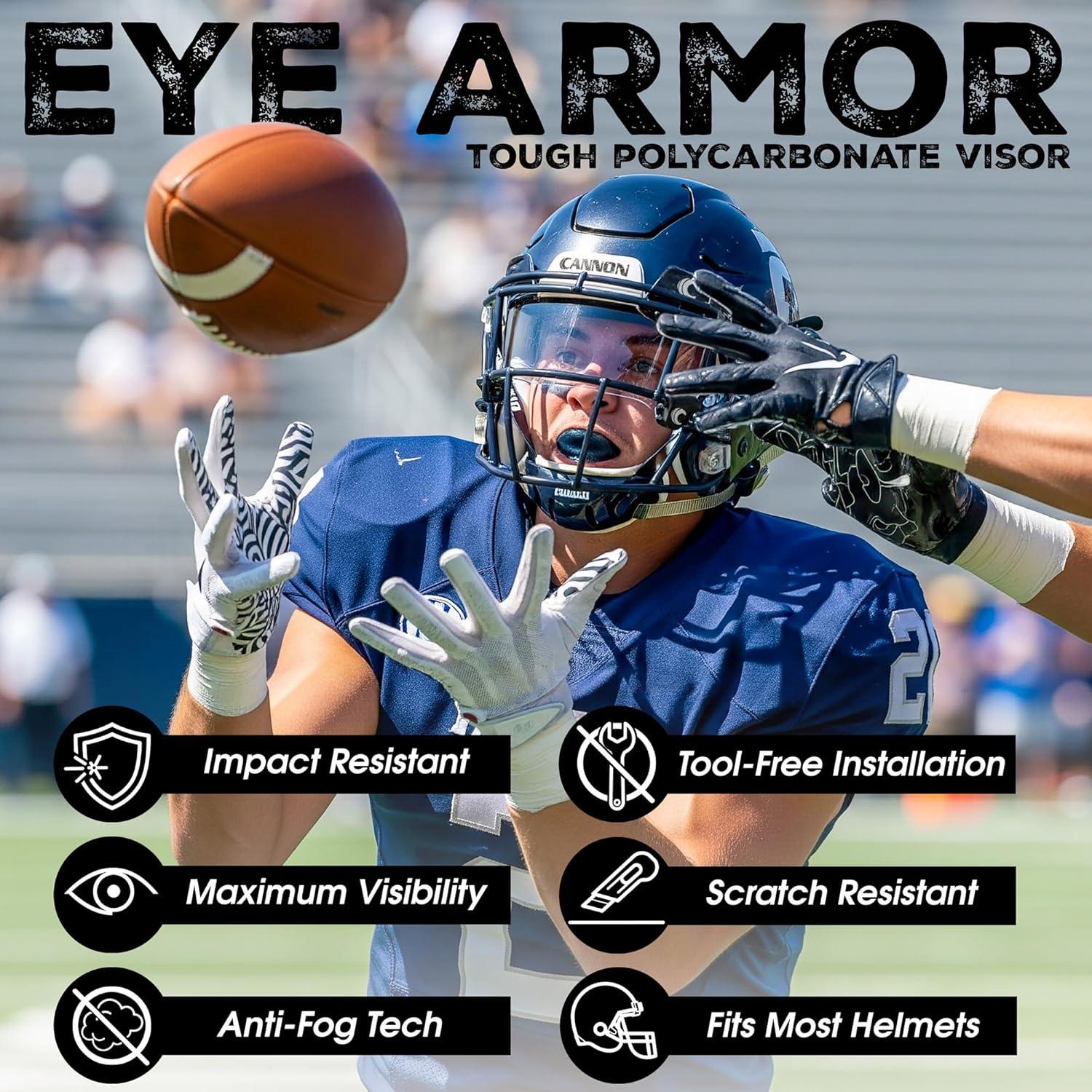 Visera de Fútbol Cannon Sports FBV - Lente Plana Anti-Niebla