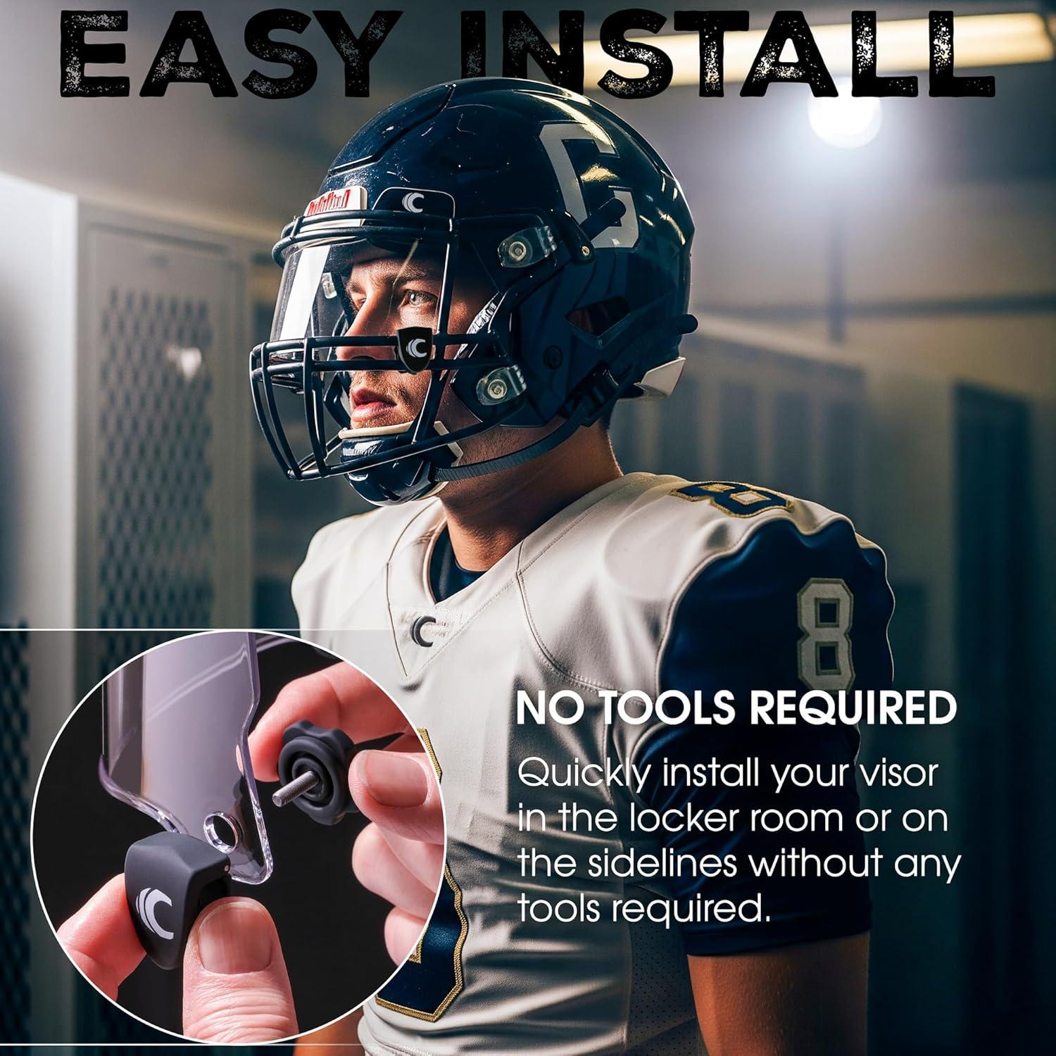 Visera de Fútbol Cannon Sports FBV - Lente Plana Anti-Niebla