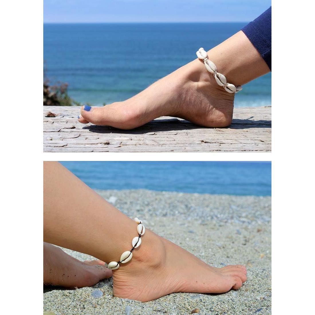 Pulsera de Conchas Puka Fesciory Ajustable para Mujeres