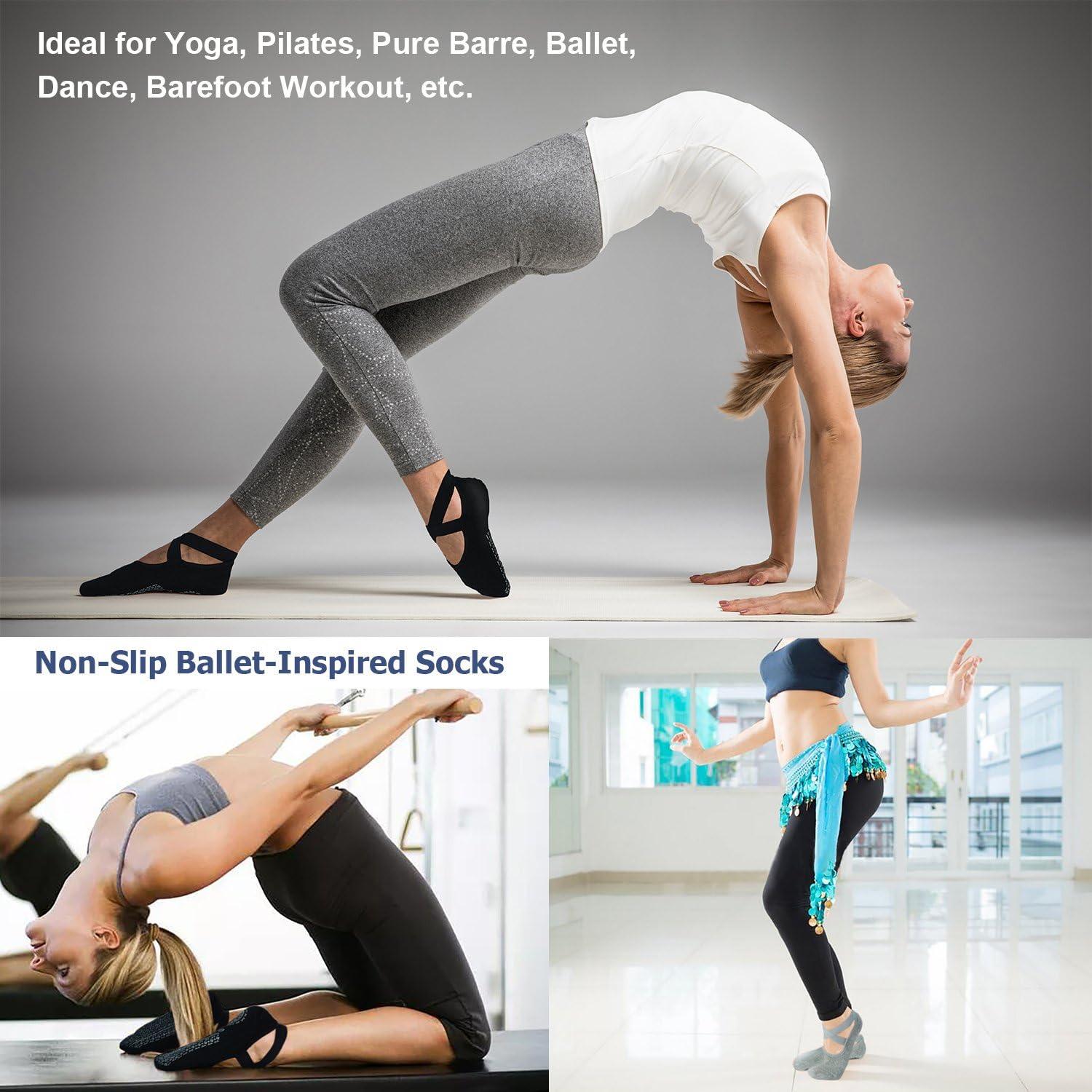 Calcetines de Yoga Ozaiic Antideslizantes para Mujeres - Talla Única