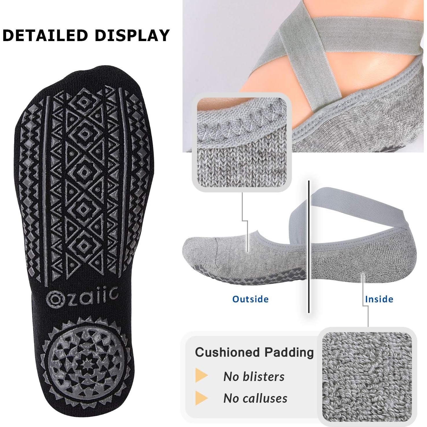 Calcetines de Yoga Ozaiic Antideslizantes para Mujeres - Talla Única