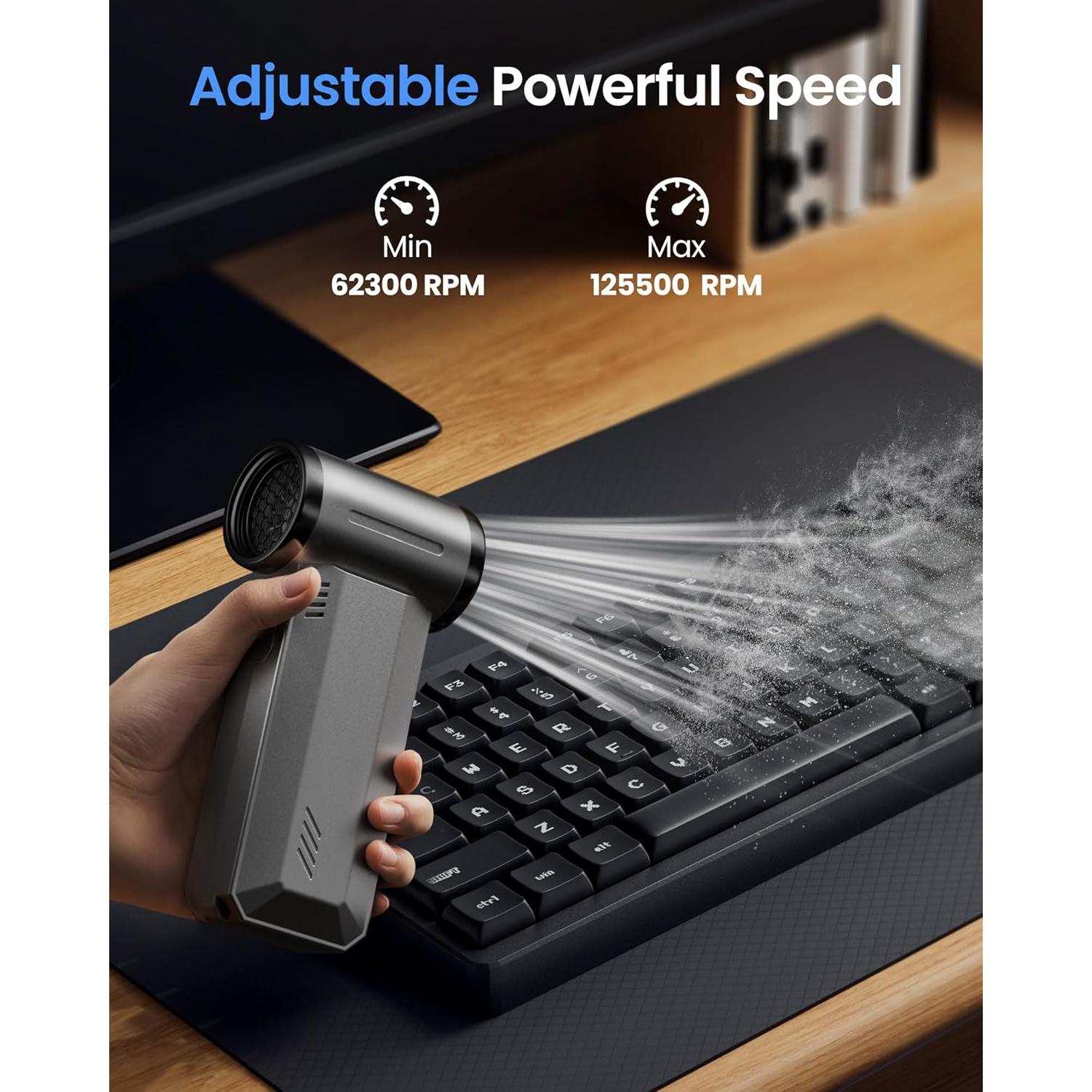 Ventilador Portátil Gaiatop HF-12 Turbo 125500 RPM Ajustable