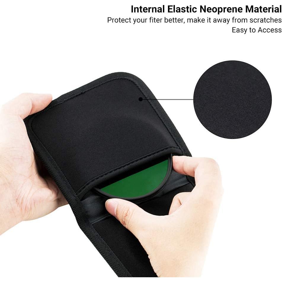 Funda de Filtro de Cámara 3 Bolsillos Jinjiacheng 82mm