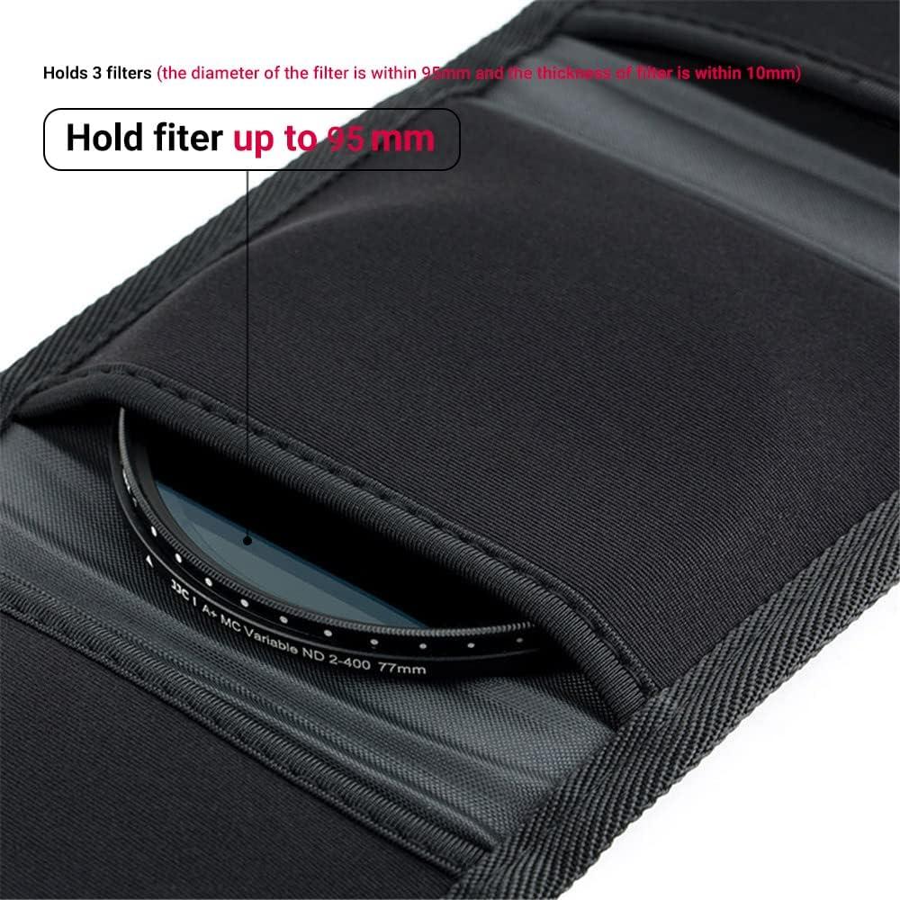 Funda de Filtro de Cámara 3 Bolsillos Jinjiacheng 82mm