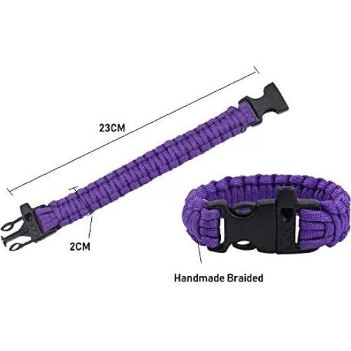 Conjunto de 2 Pulseras de Supervivencia L&F Home Paracord 23 cm