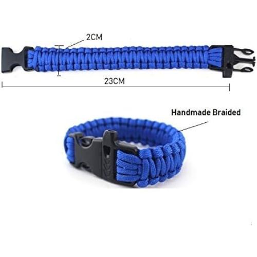 Conjunto de 2 Pulseras de Supervivencia L&F Home Paracord 23 cm
