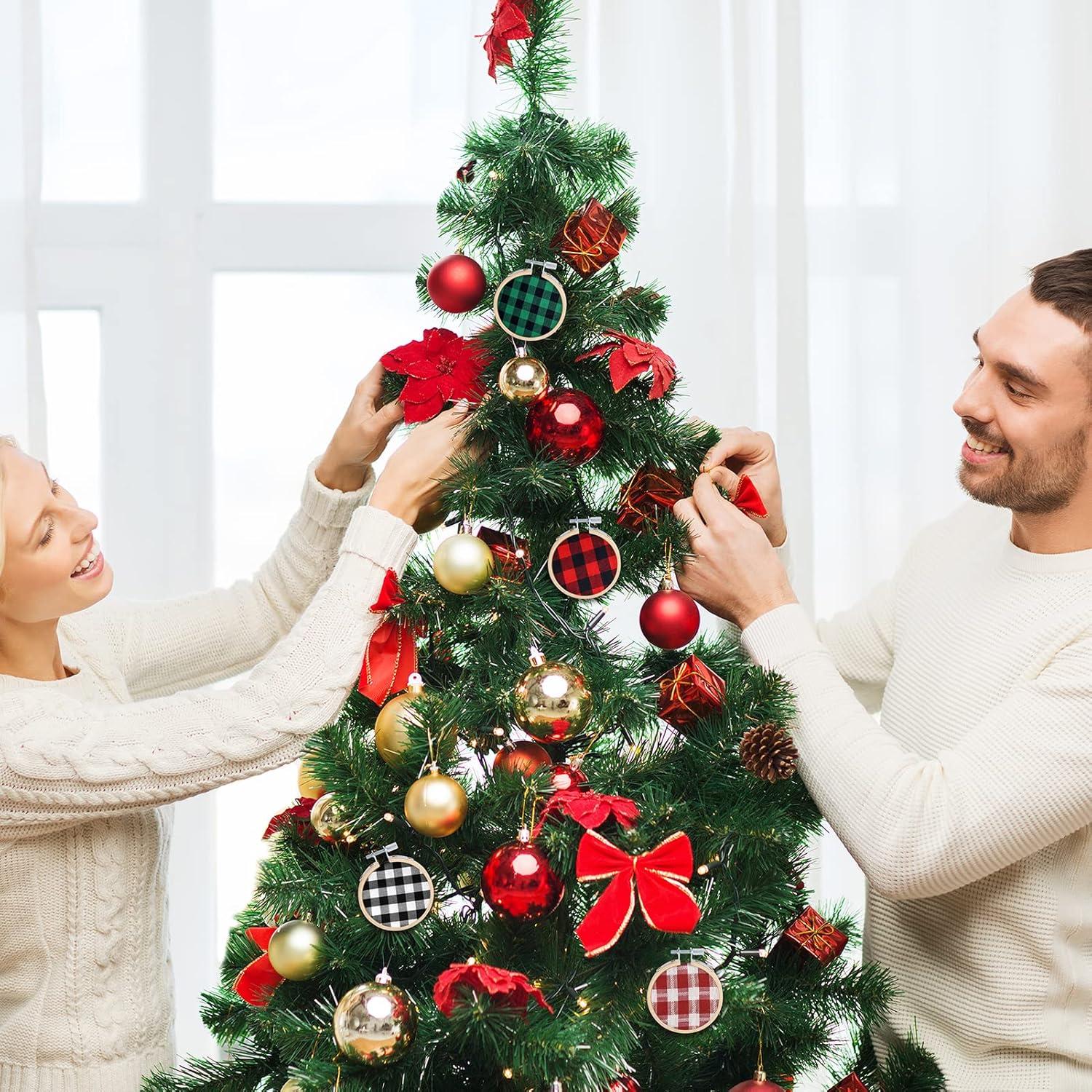 Caydo 10 Mini Aros de Bordado 5.6 cm Ajustables para Manualidades