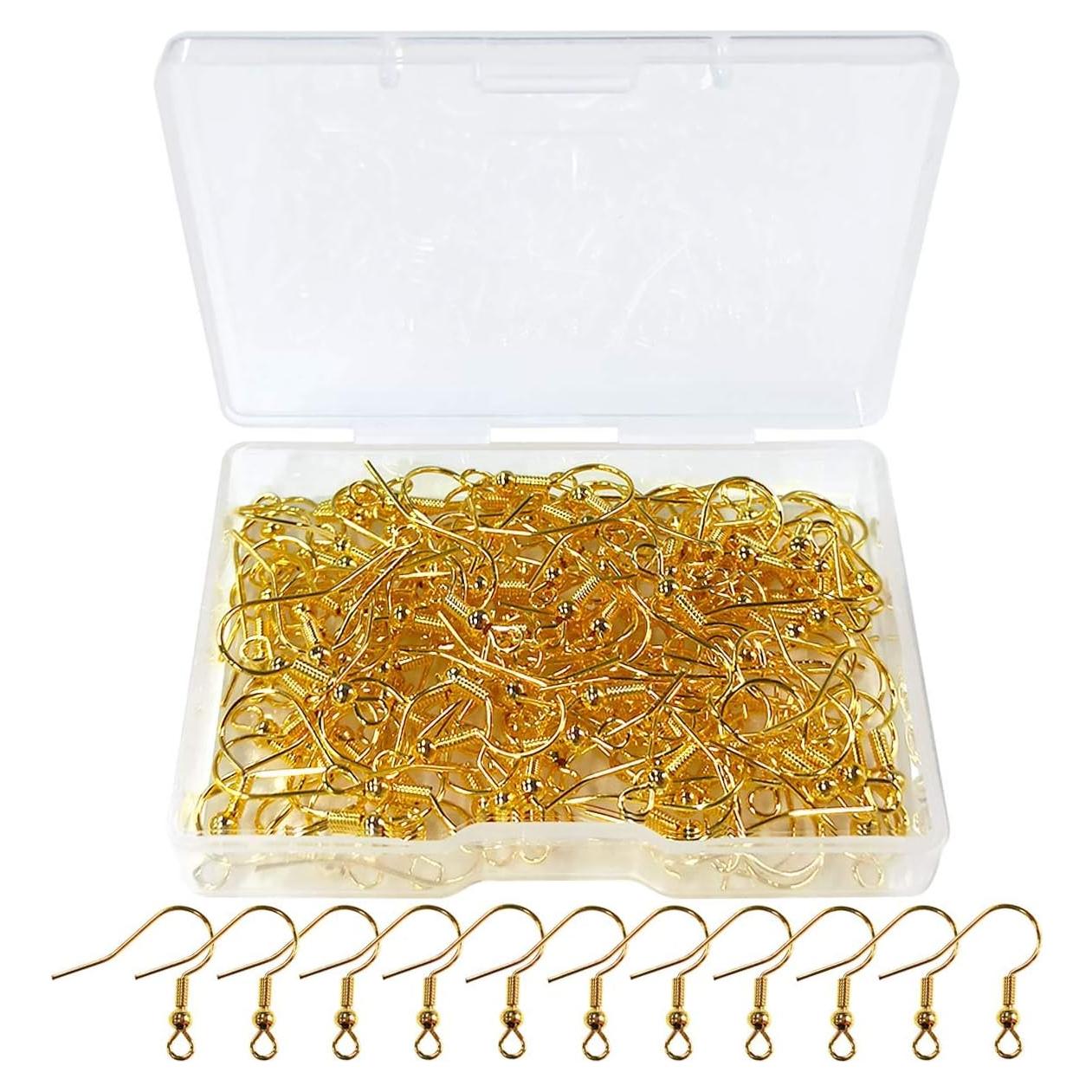 120 Ganchos de Aretes Chapados en Oro TTSAM para DIY