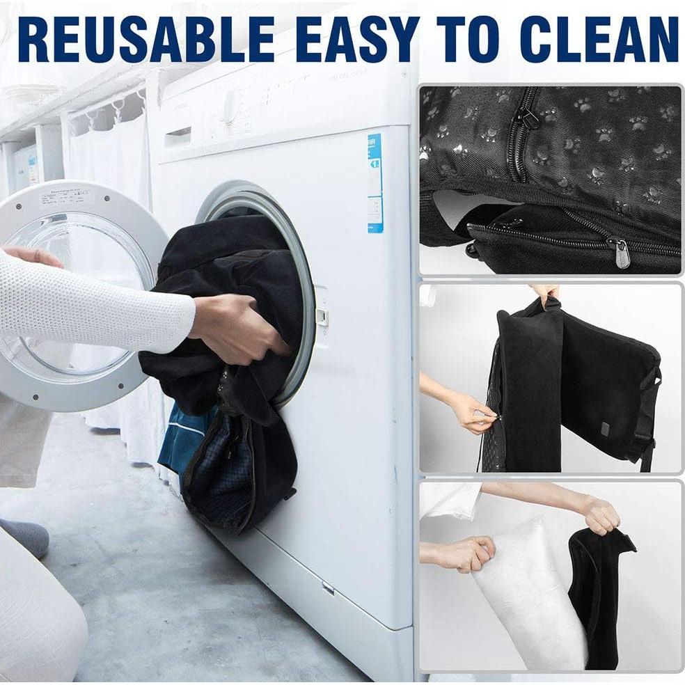 Asiento de coche para perros BOCHAO negro 57x54x33 cm