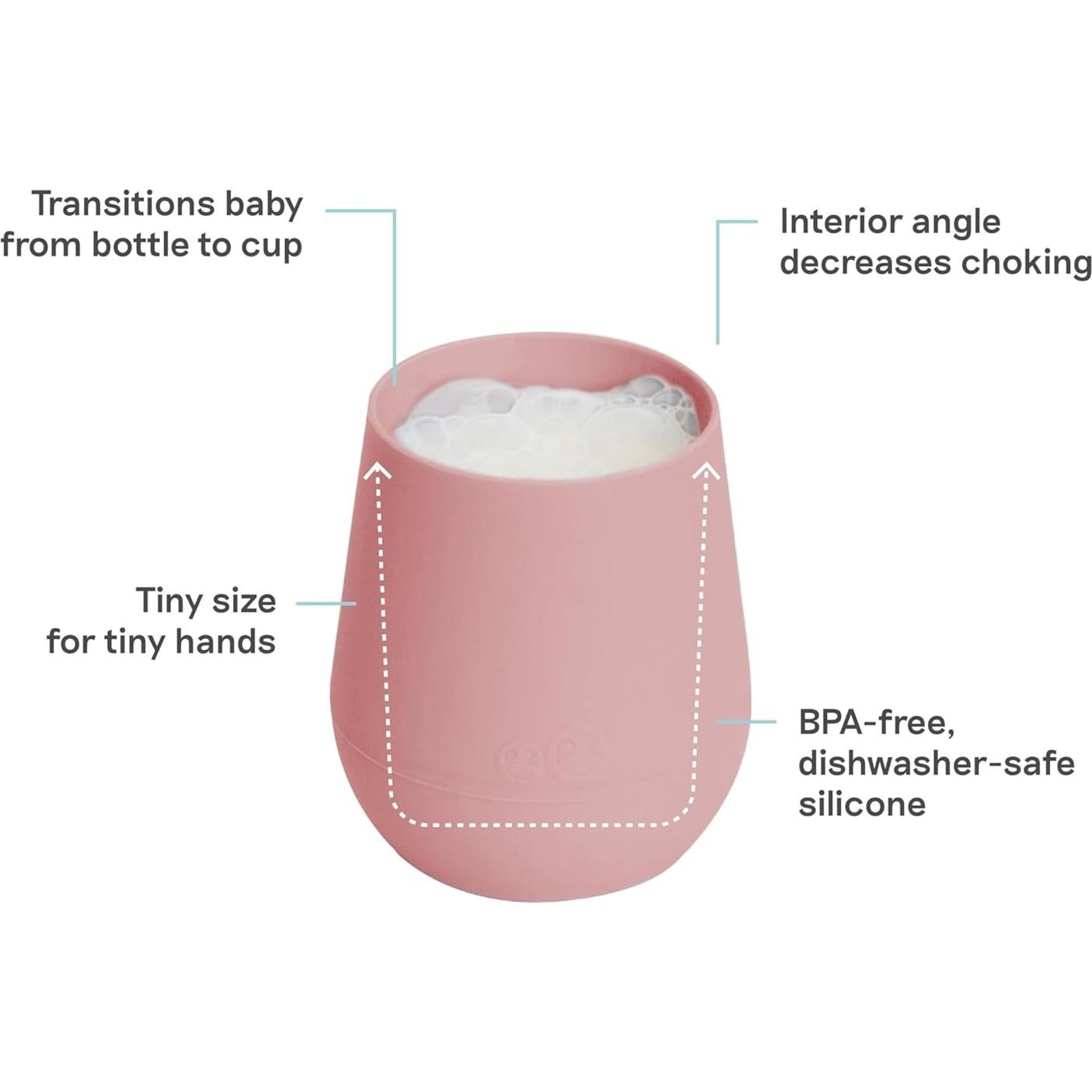 Taza de Entrenamiento ezpz Tiny Cup Sonrosada 59 ml 4 meses+