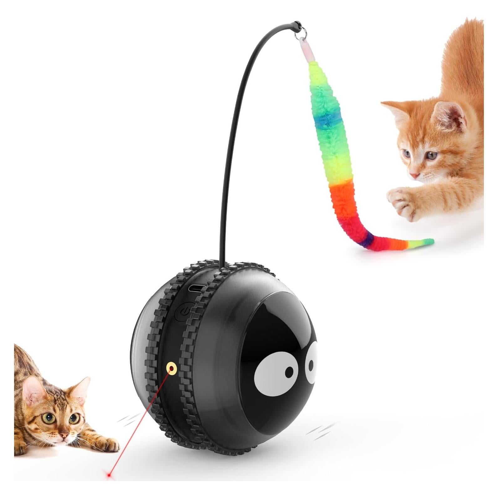 Juguete Interactivo para Gatos AIPERRO Bola Recargable Negro