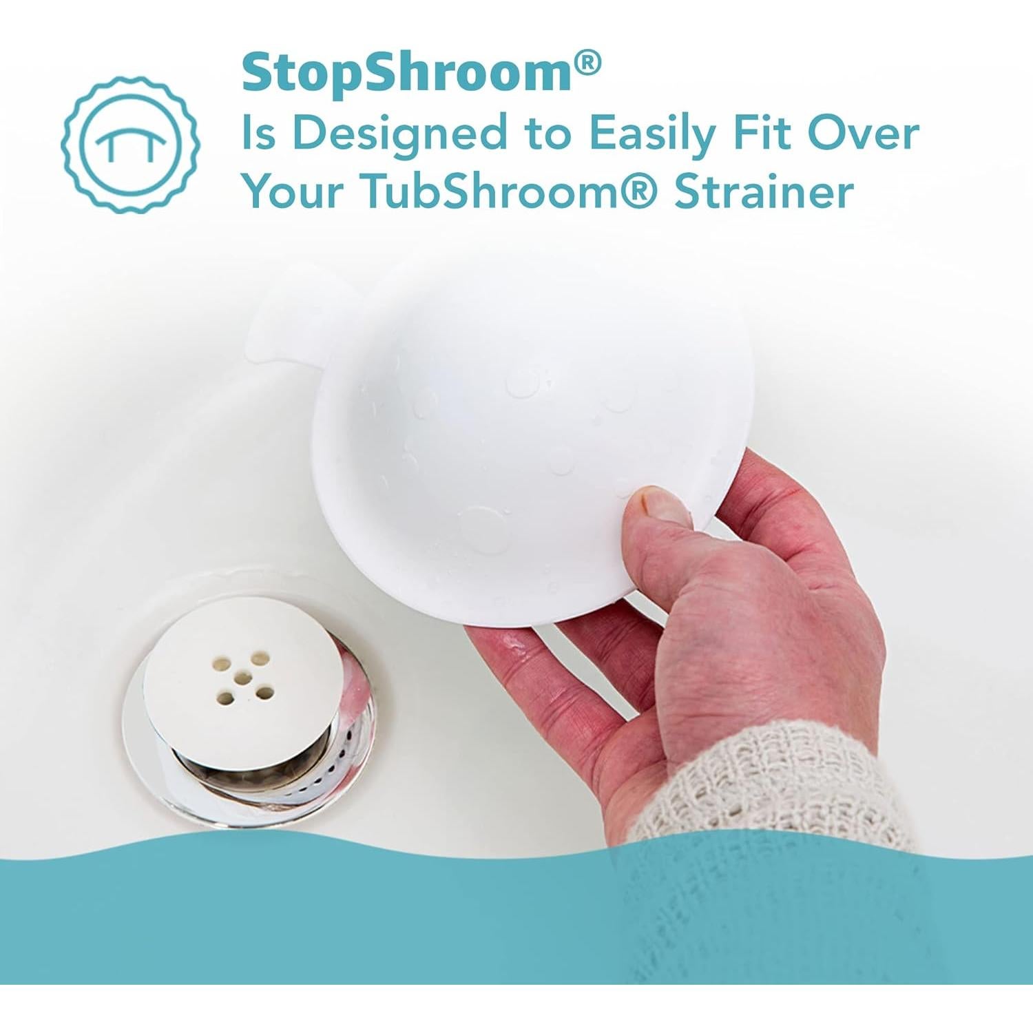 Tapón de Desagüe Universal StopShroom - Silicona Blanca