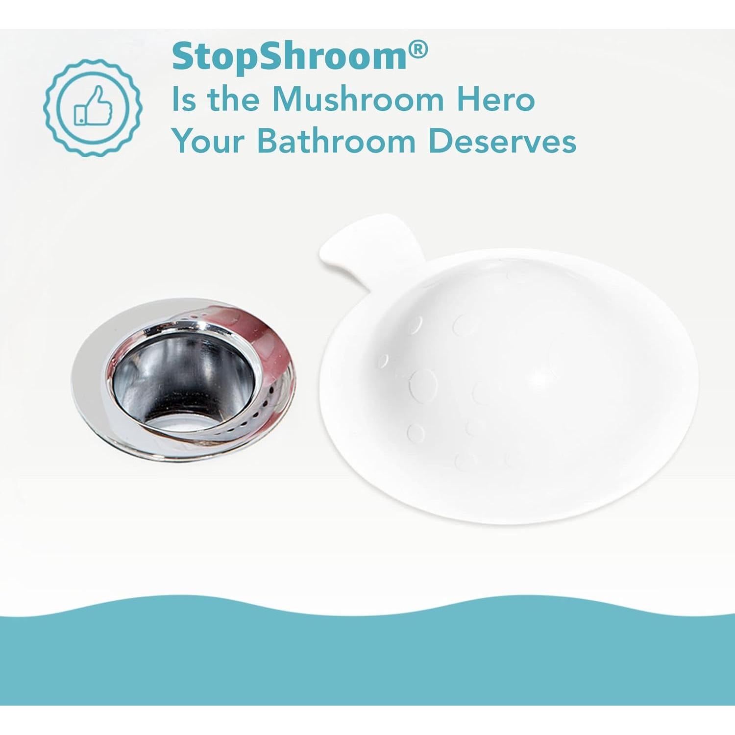 Tapón de Desagüe Universal StopShroom - Silicona Blanca