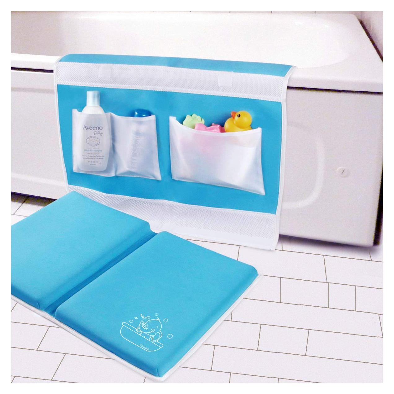 Almohadilla de Baño GameXcel Azul con Organizador de Juguetes