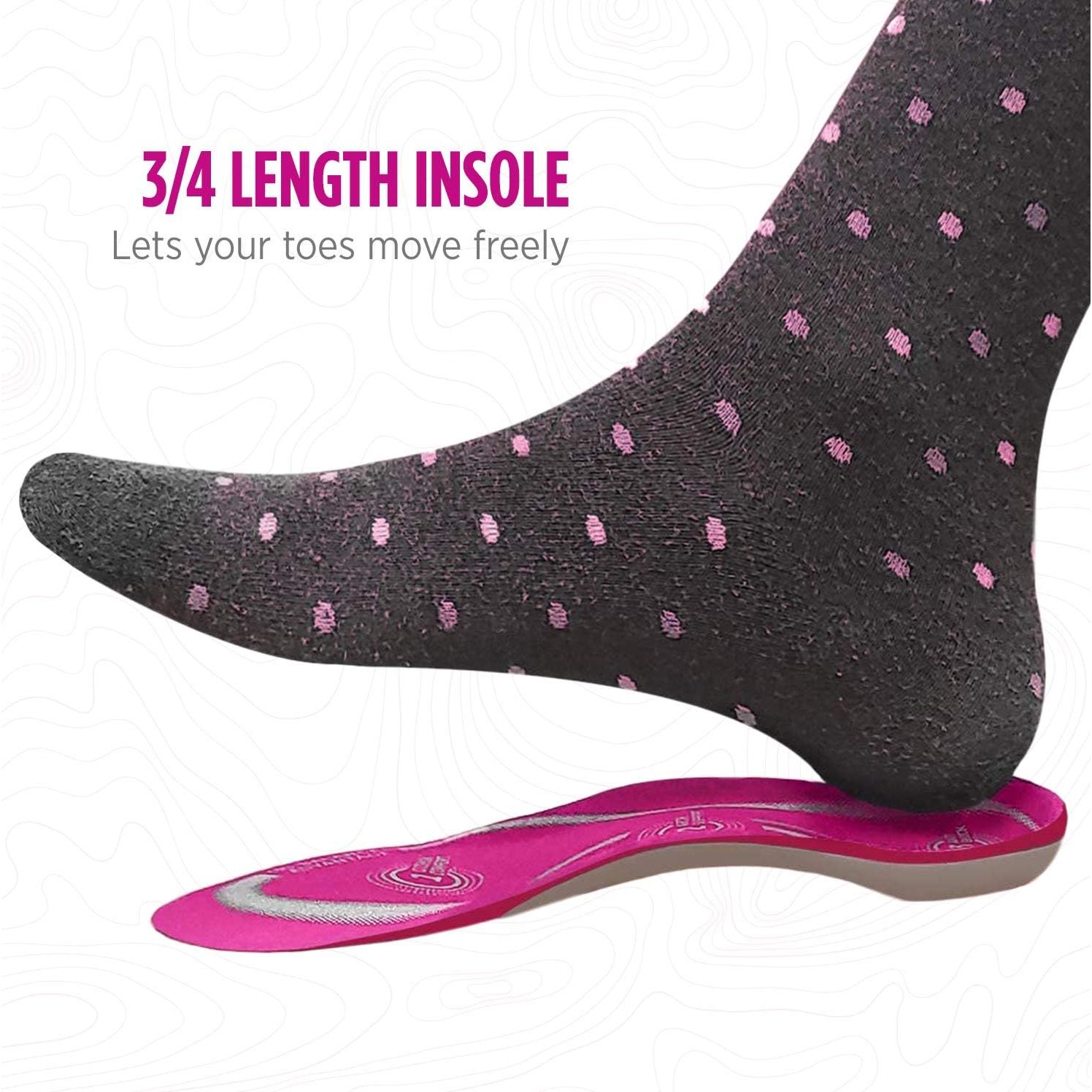 Plantillas ortopédicas de gel Comfort Zone 3/4 para mujer 6-10