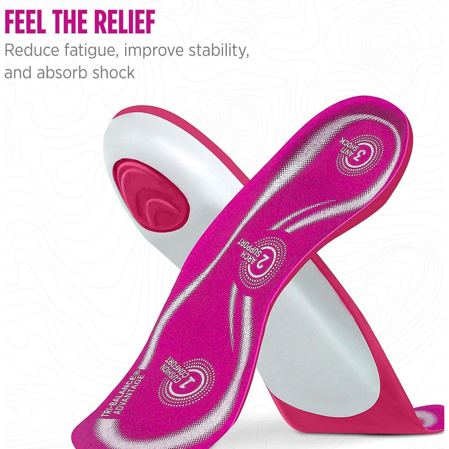 Plantillas ortopédicas de gel Comfort Zone 3/4 para mujer 6-10