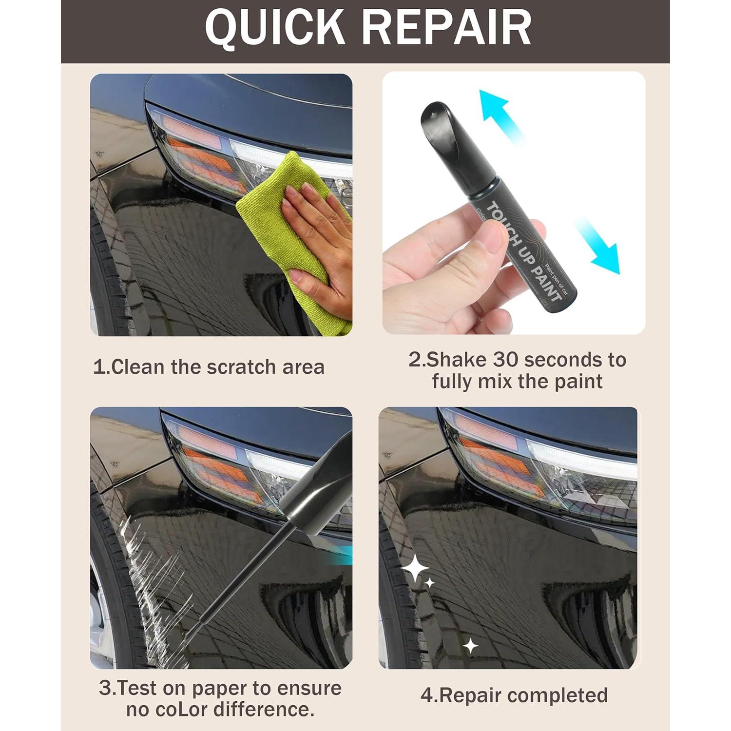 Bolígrafo de Pintura de Retoque bylikeho 12ml Negro