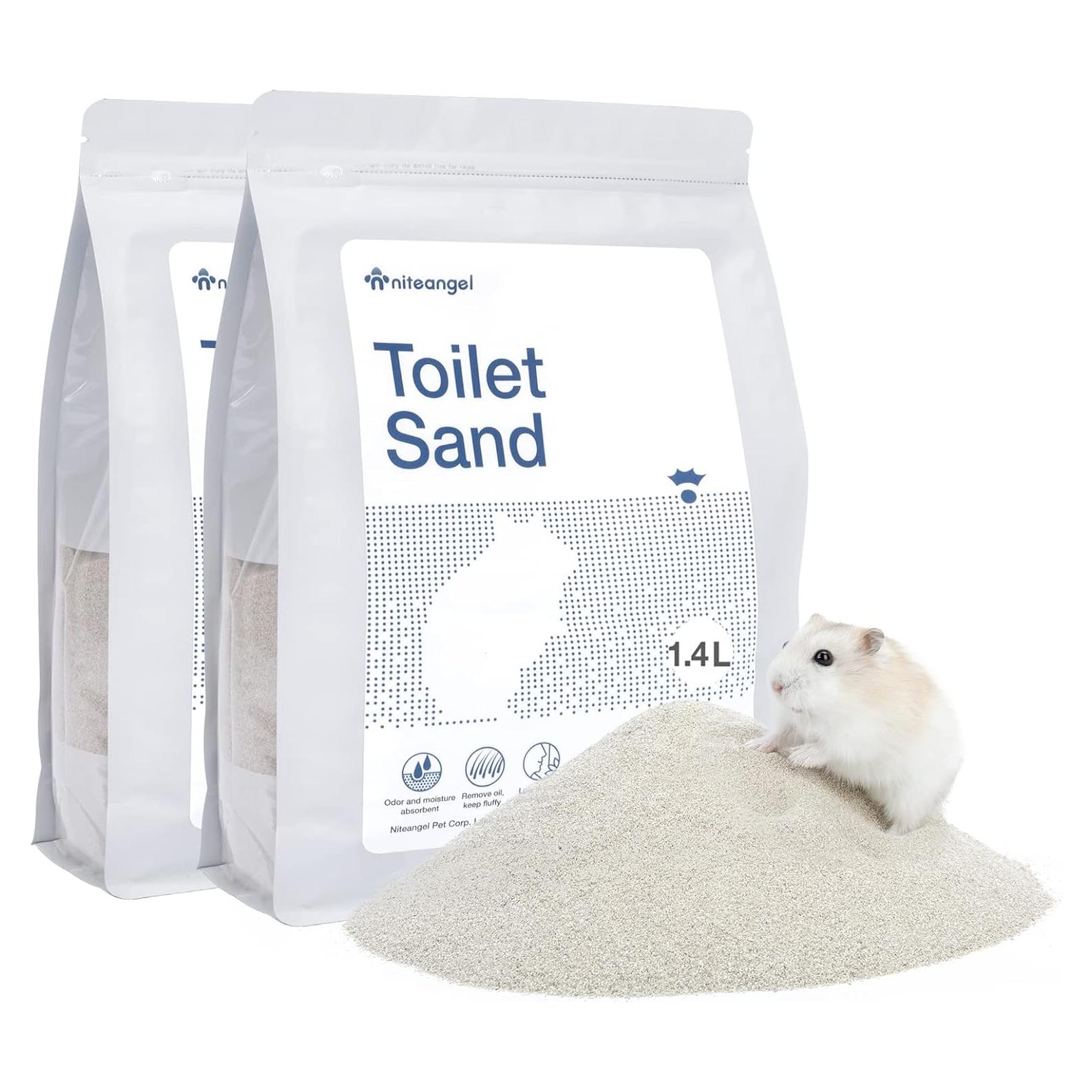 Baño de Arena para Hámster Niteangel 1.4L Azul - Suave y Efectivo