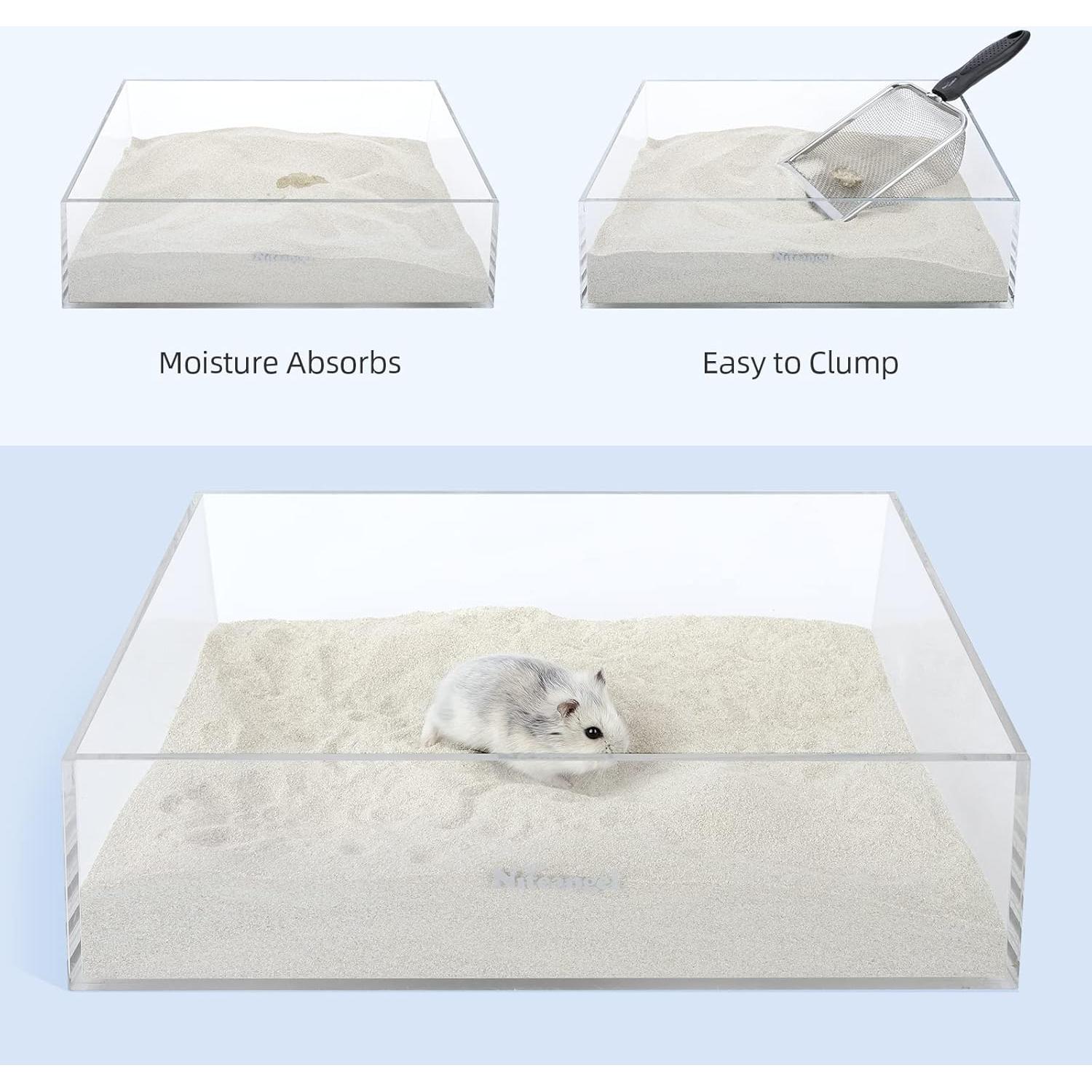 Baño de Arena para Hámster Niteangel 1.4L Azul - Suave y Efectivo