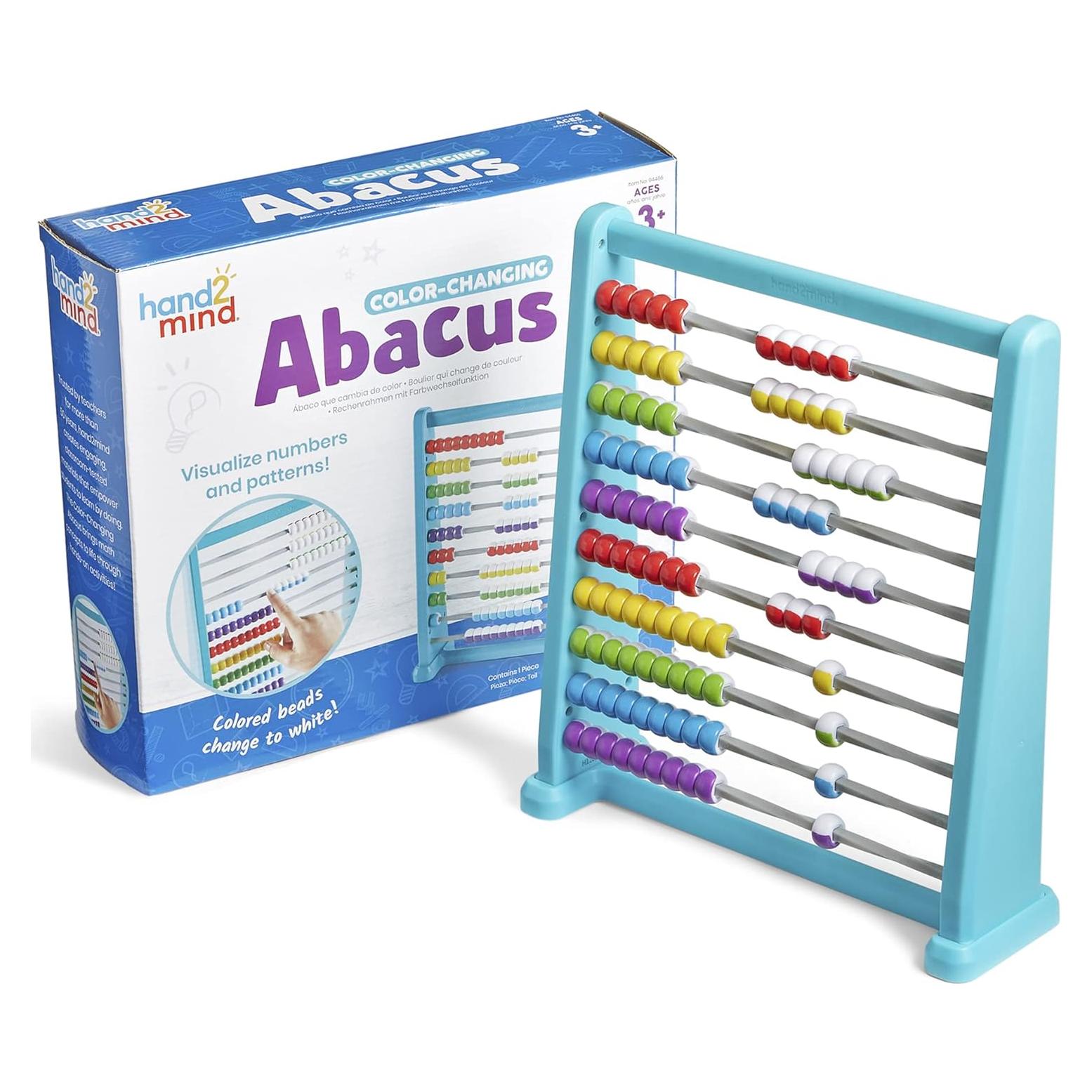 Ábaco de Plástico Hand2Mind que Cambia de Color - Juguete Educativo