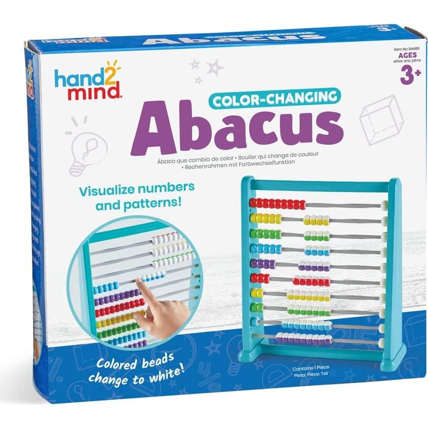 Ábaco de Plástico Hand2Mind que Cambia de Color - Juguete Educativo