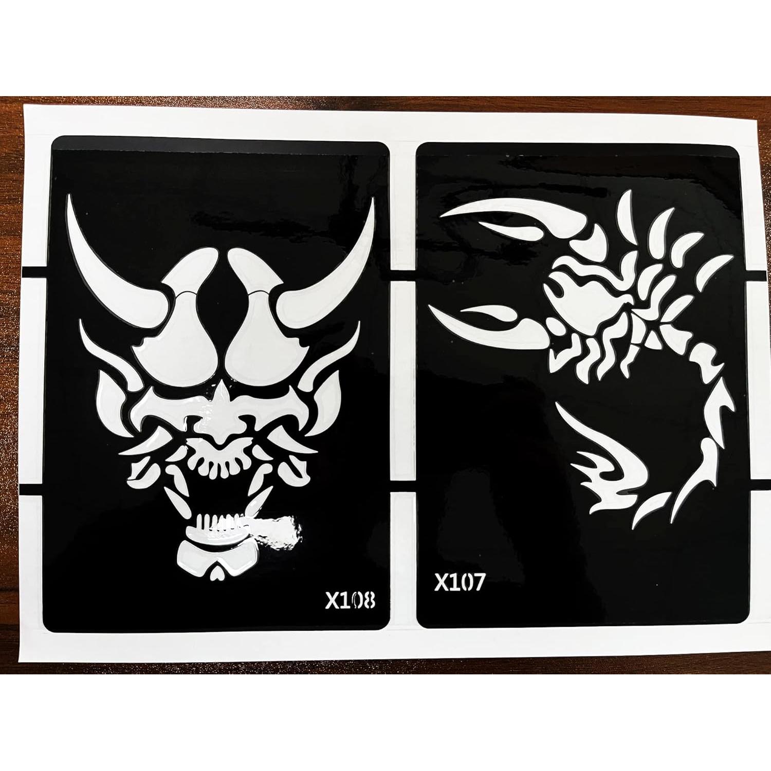 Kit de Plantillas de Tatuaje de Henna KOTBS - 5 Hojas Animales