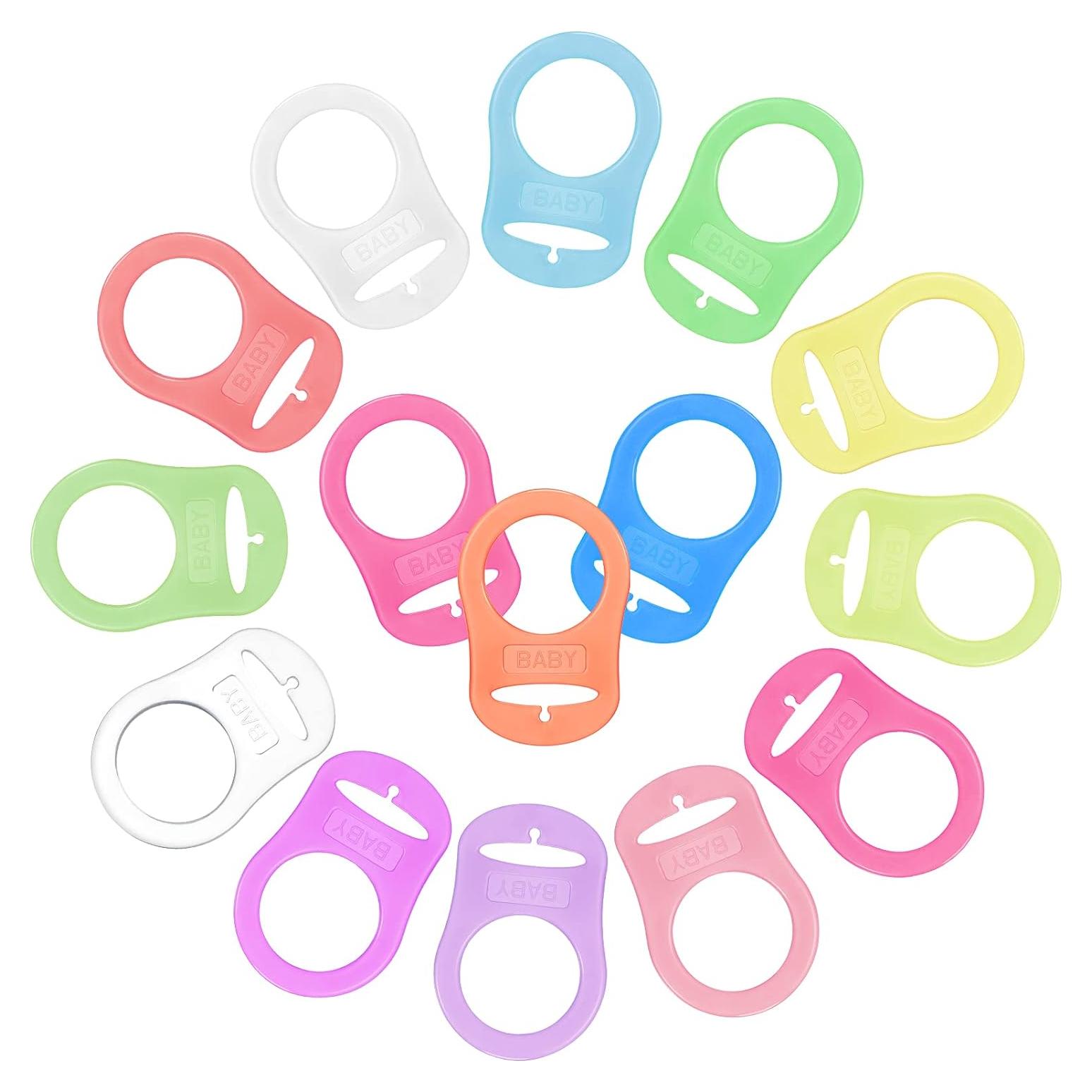 15 Clips de Chupete de Silicona Patelai para Bebés Coloridos
