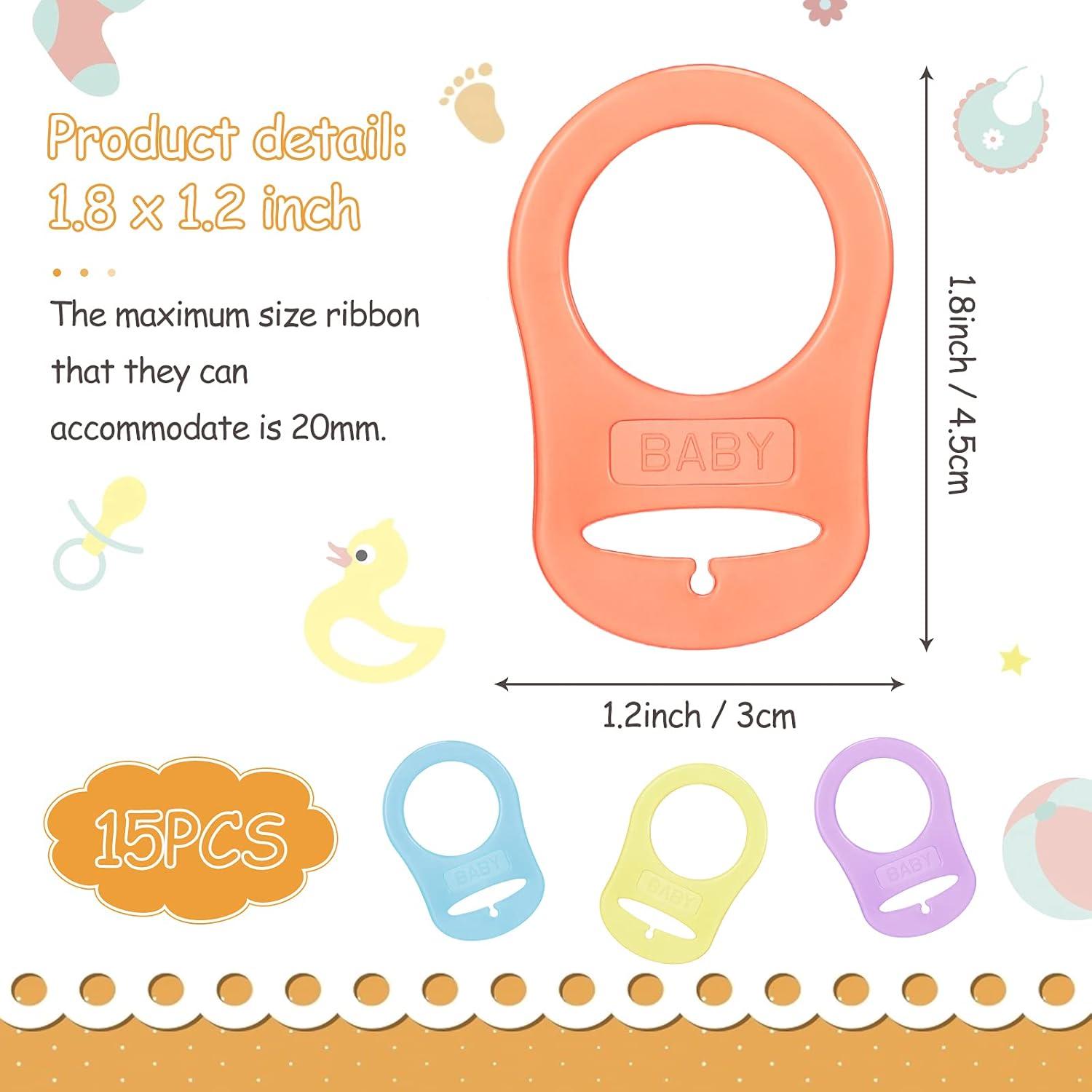 15 Clips de Chupete de Silicona Patelai para Bebés Coloridos