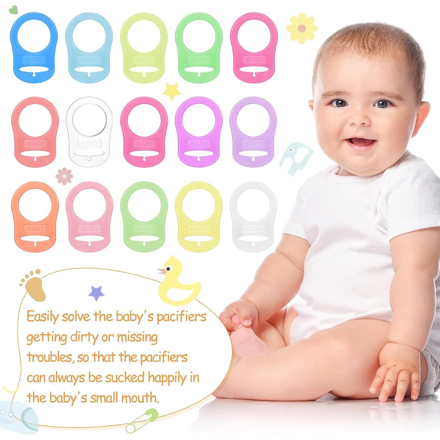 15 Clips de Chupete de Silicona Patelai para Bebés Coloridos