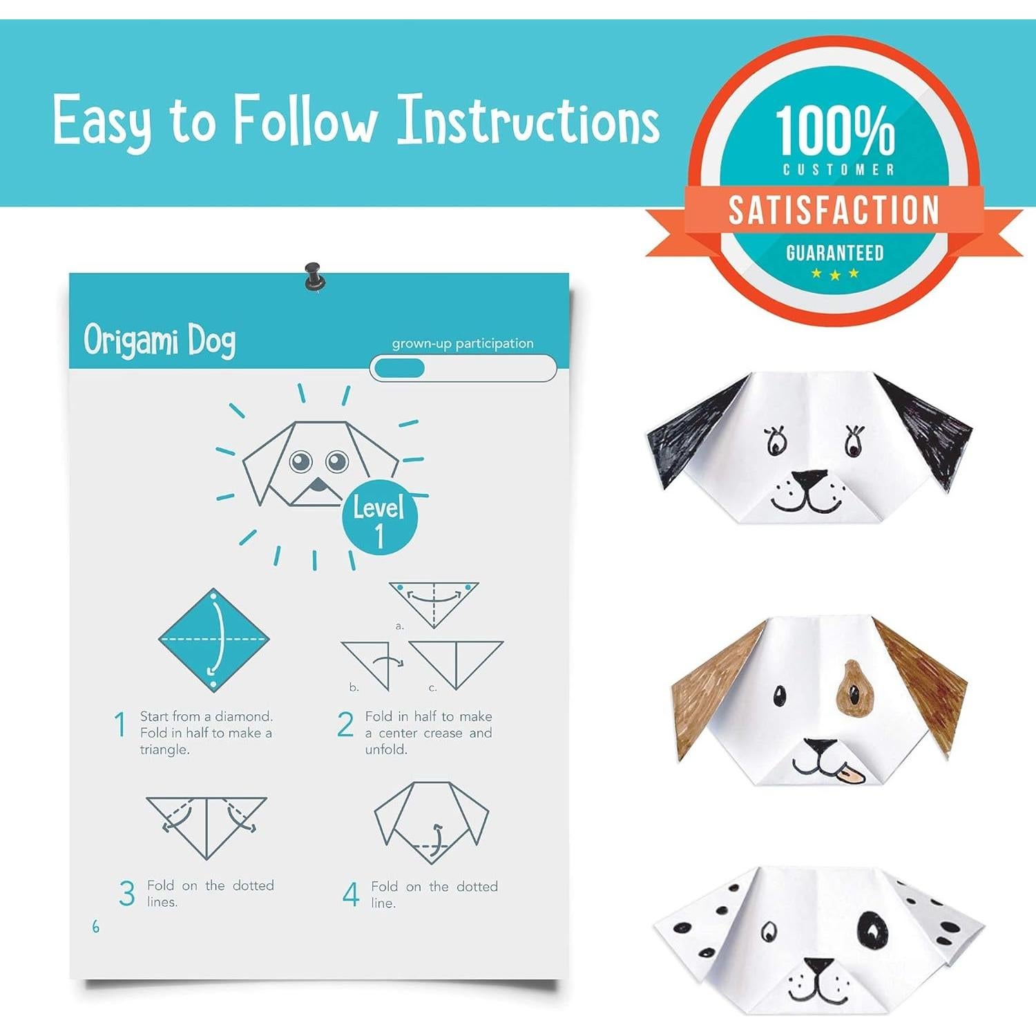 Kit de Origami Open The Joy - 150 Papeles de Doble Cara