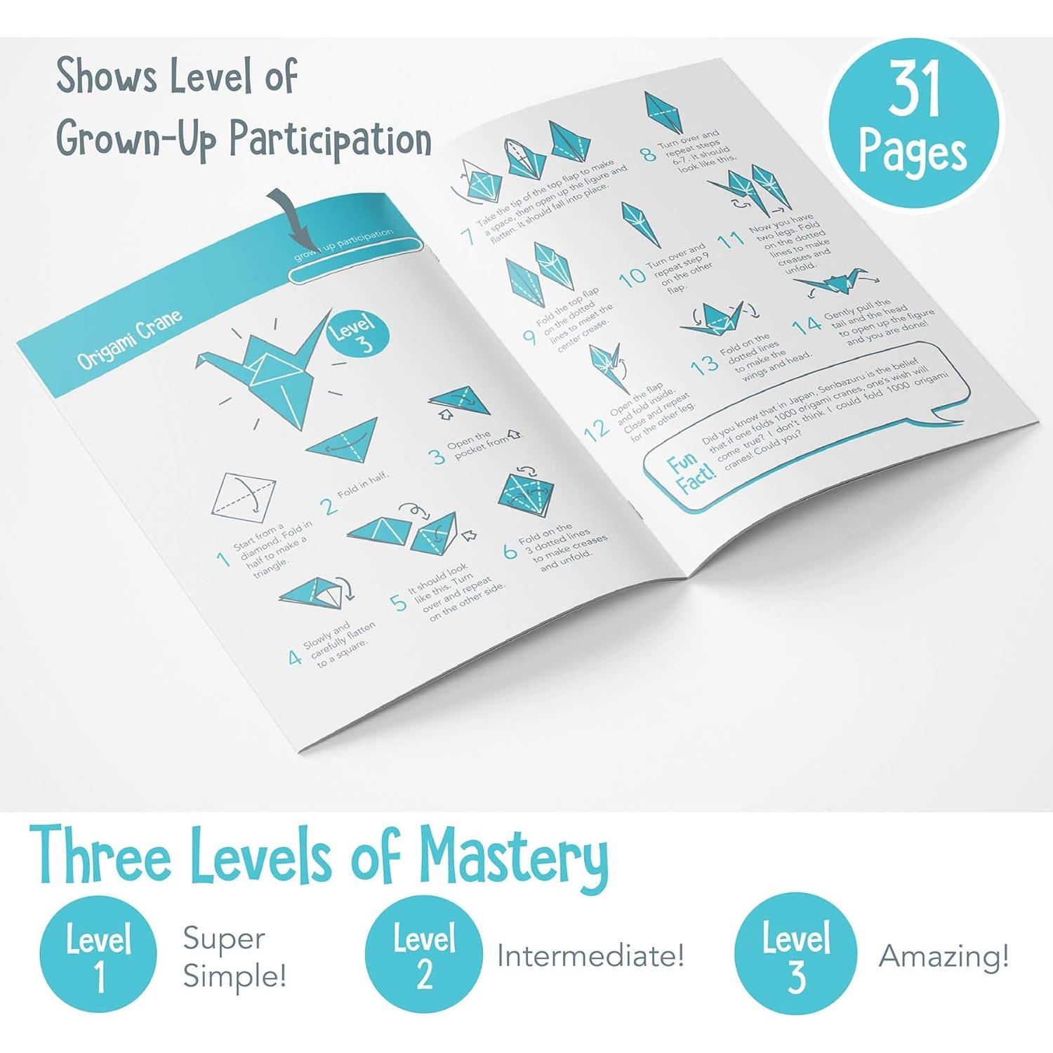 Kit de Origami Open The Joy - 150 Papeles de Doble Cara