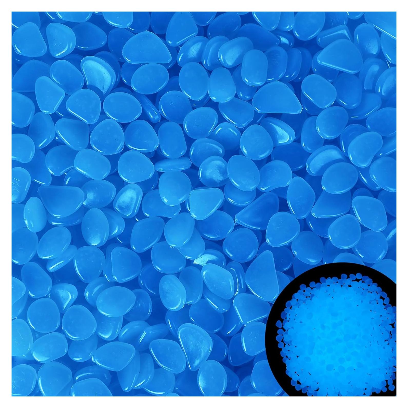 500 Piedras Brillantes Azules para Jardín y Decoración