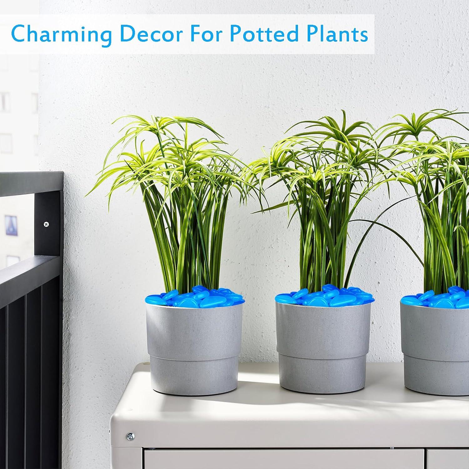 500 Piedras Brillantes Azules para Jardín y Decoración