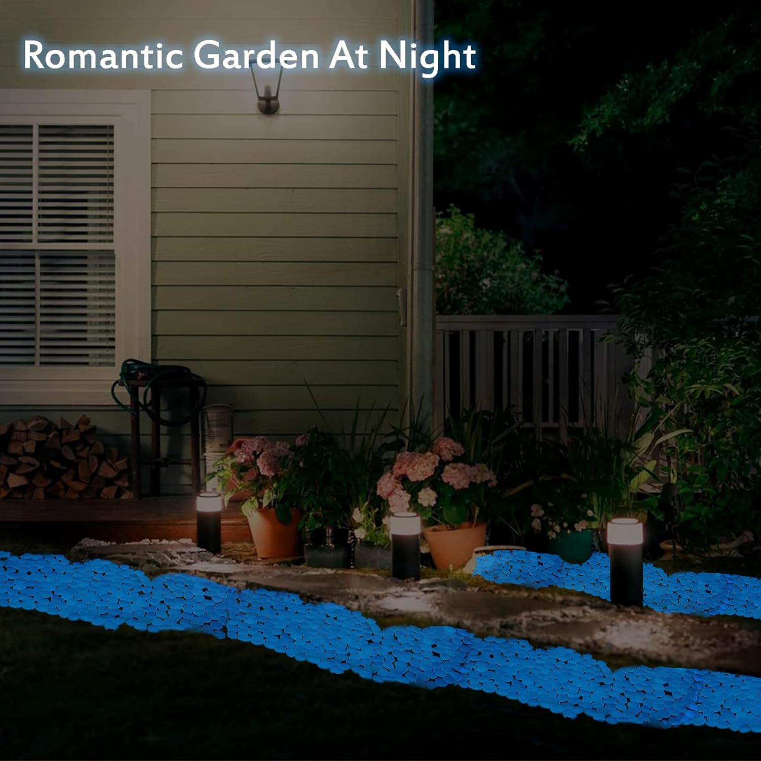 500 Piedras Brillantes Azules para Jardín y Decoración