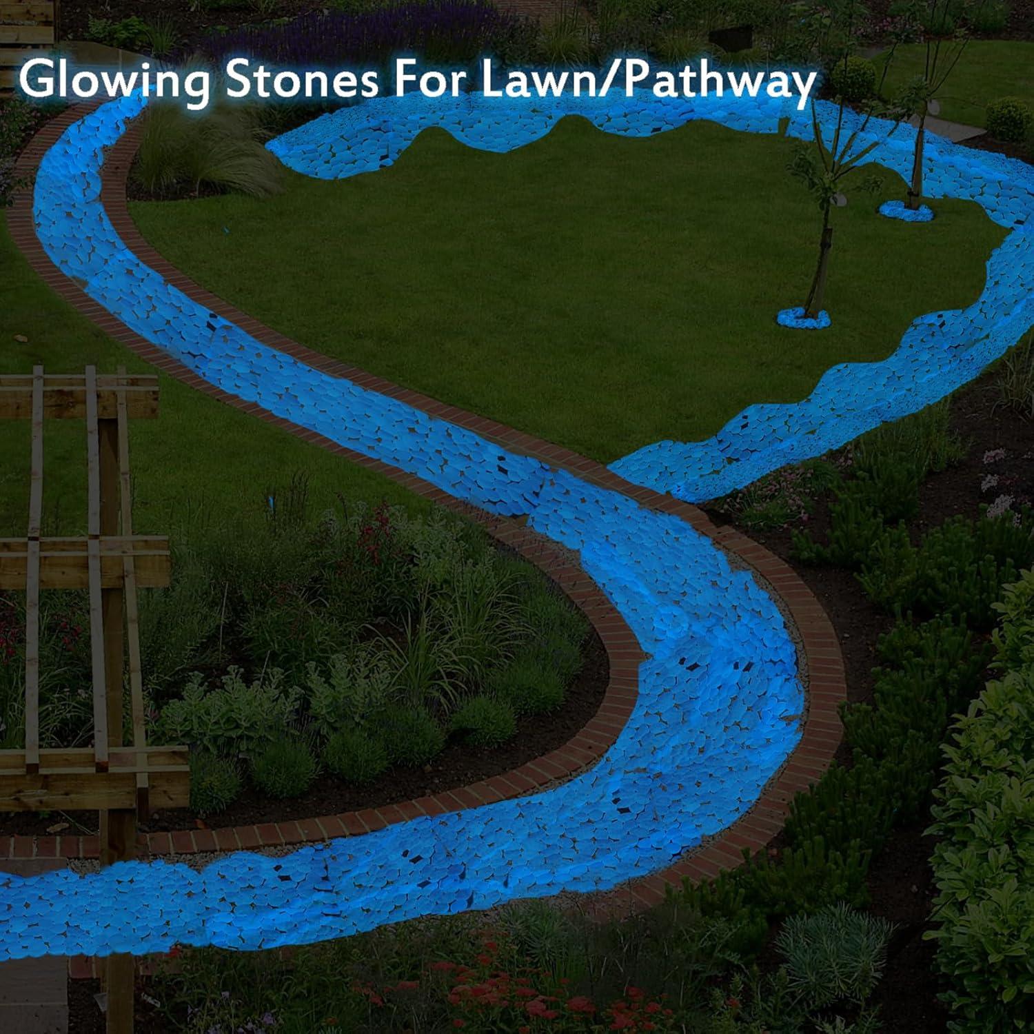 500 Piedras Brillantes Azules para Jardín y Decoración