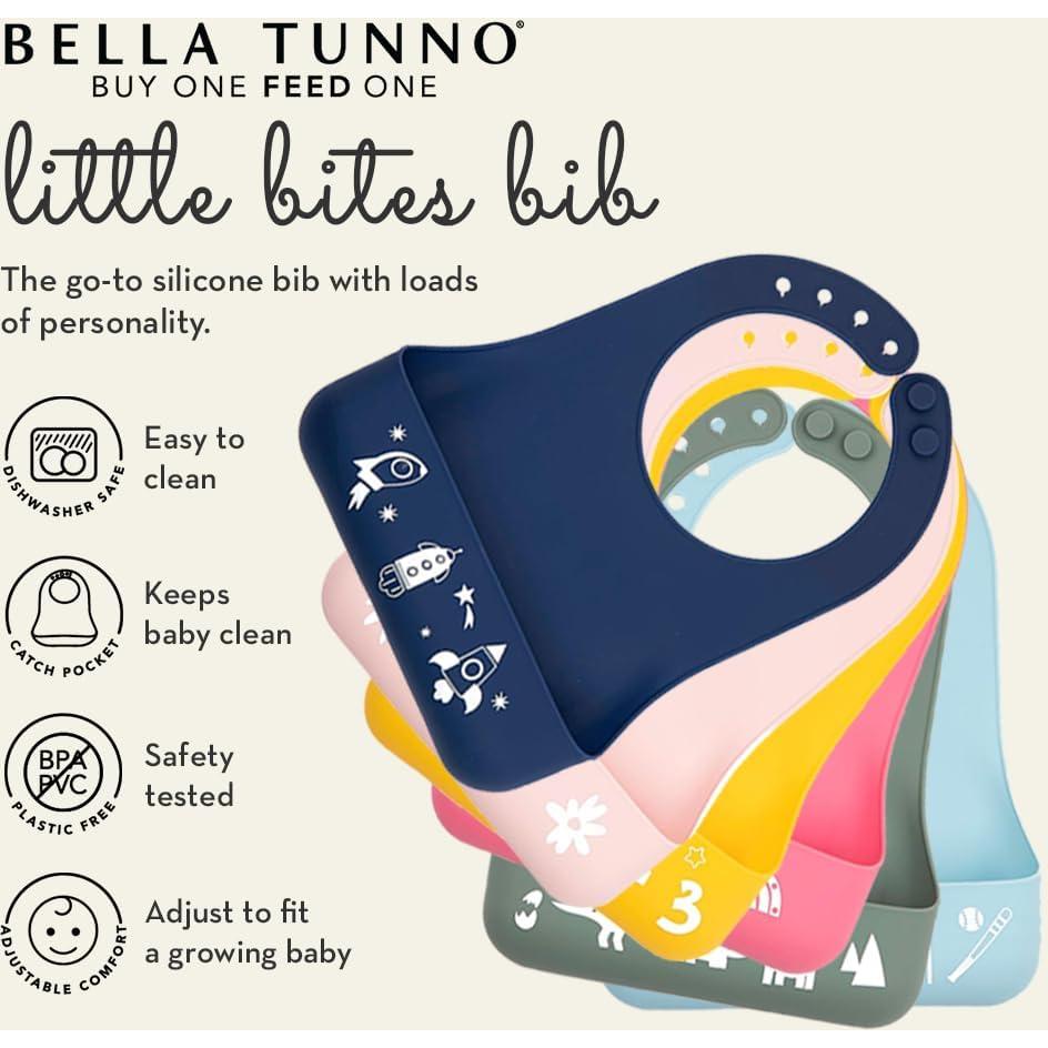 Babero de Silicona Bella Tunno - Diversión Alfabética 3-12 Meses