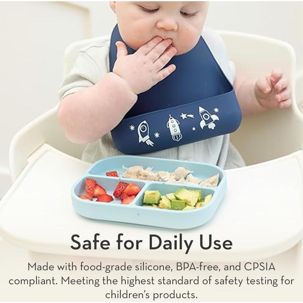 Babero de Silicona Bella Tunno - Diversión Alfabética 3-12 Meses