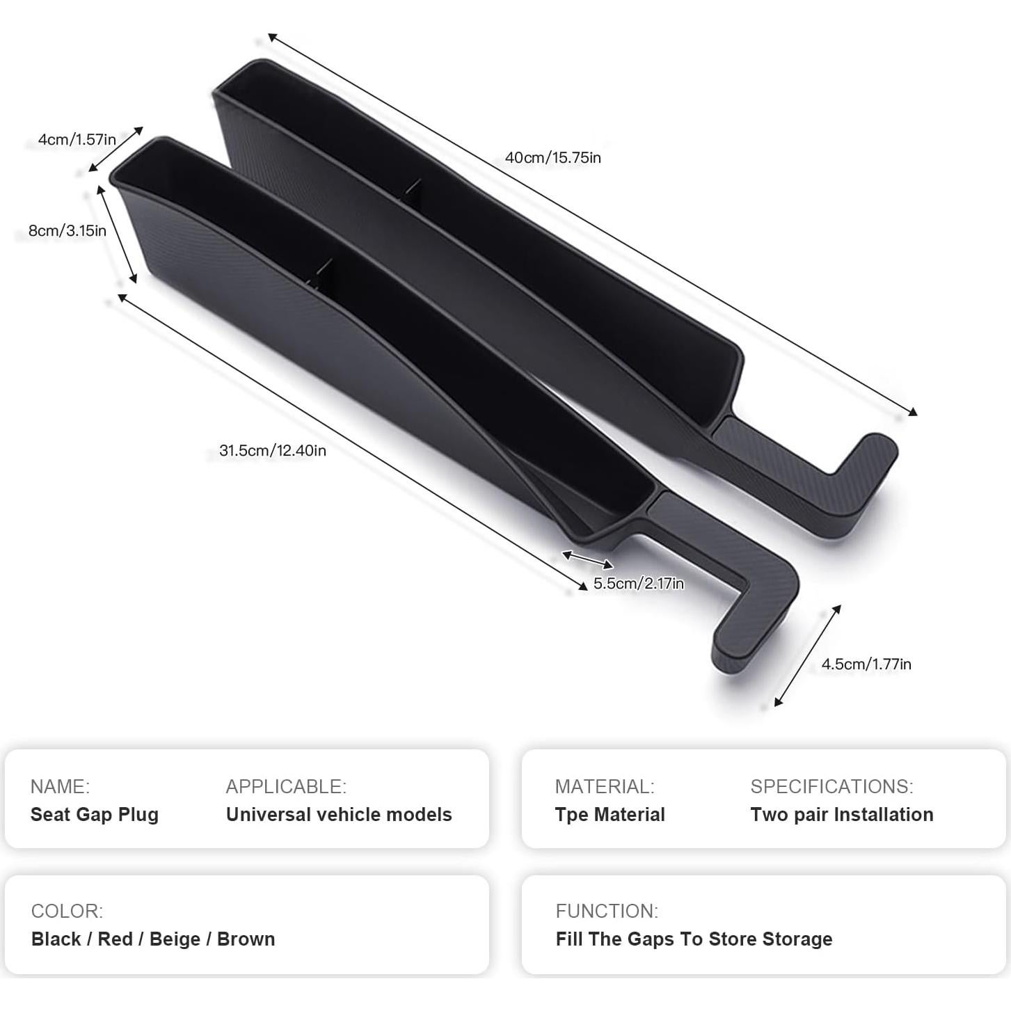 Organizador de Relleno Espacio Asientos Coche ONISMEZ 2PCS USB