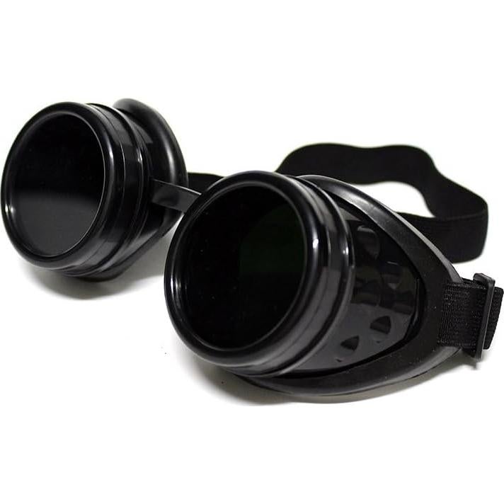 Gafas Steampunk GloFX Negras Tintadas para Rave EDM