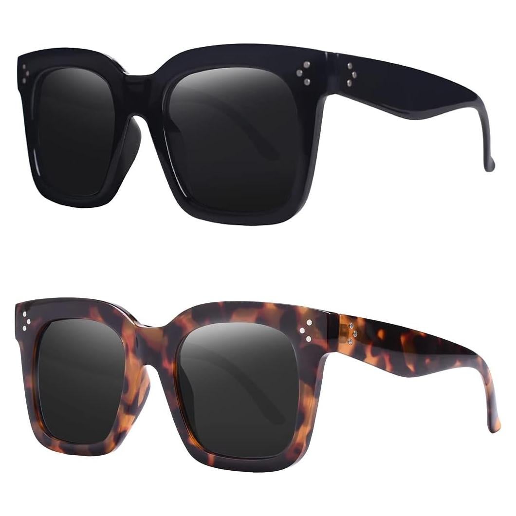 Gafas de sol cuadradas retro UV400 para mujeres - 2 colores