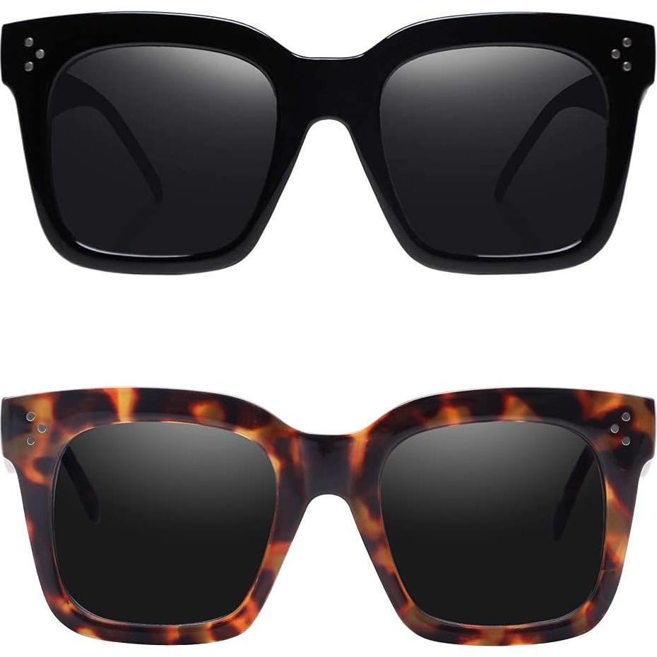 Gafas de sol cuadradas retro UV400 para mujeres - 2 colores