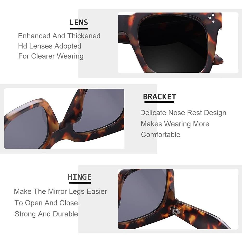 Gafas de sol cuadradas retro UV400 para mujeres - 2 colores