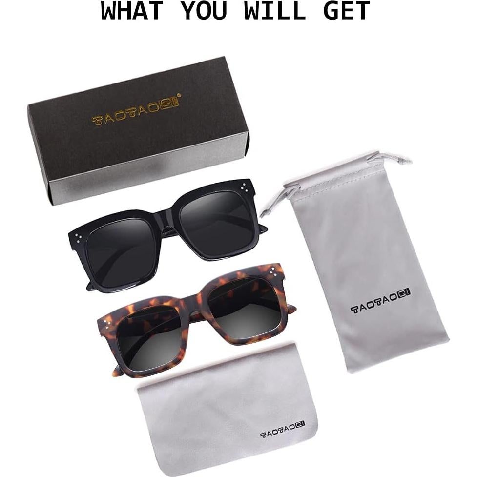 Gafas de sol cuadradas retro UV400 para mujeres - 2 colores