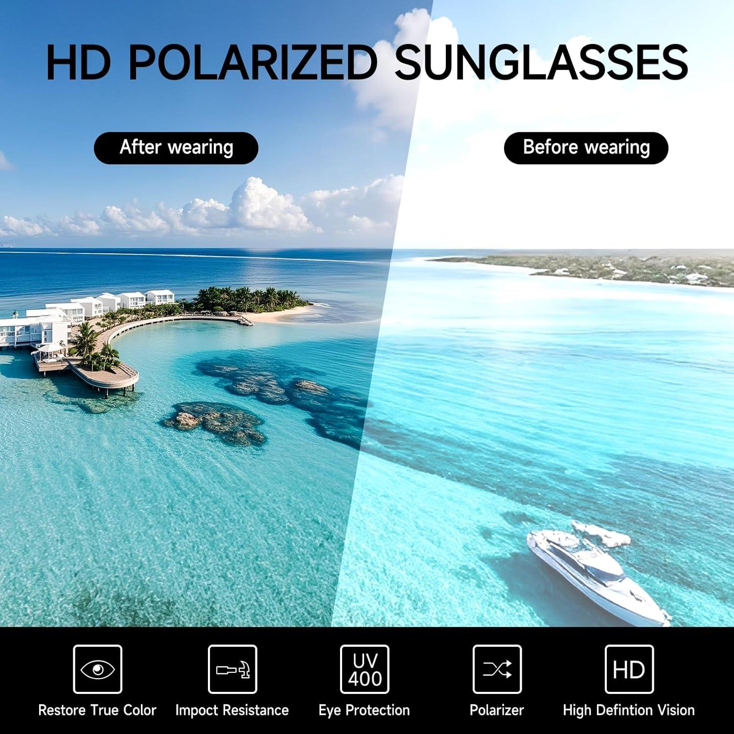 Gafas de sol polarizadas MASDUN Vision UV400 retro 90s - 3 unidades