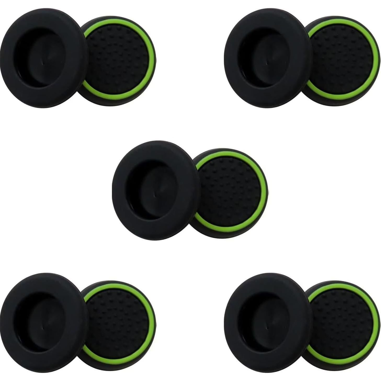 Cubiertas de Joystick INGQI 10 Piezas Negro y Verde PS2/PS3/PS4