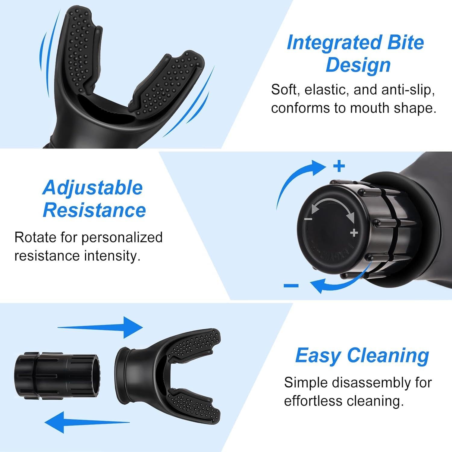 Entrenador de Respiración Portátil TEAWOO Ajustable Negro