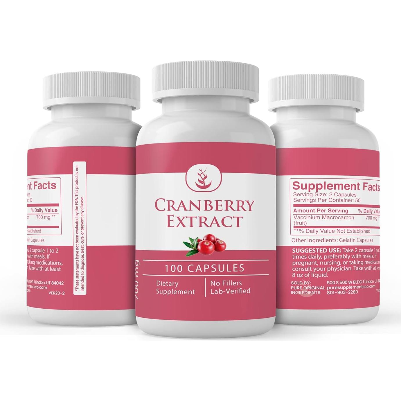 Extracto de Arándano 100 Cápsulas Siempre Puro Sin Aditivos