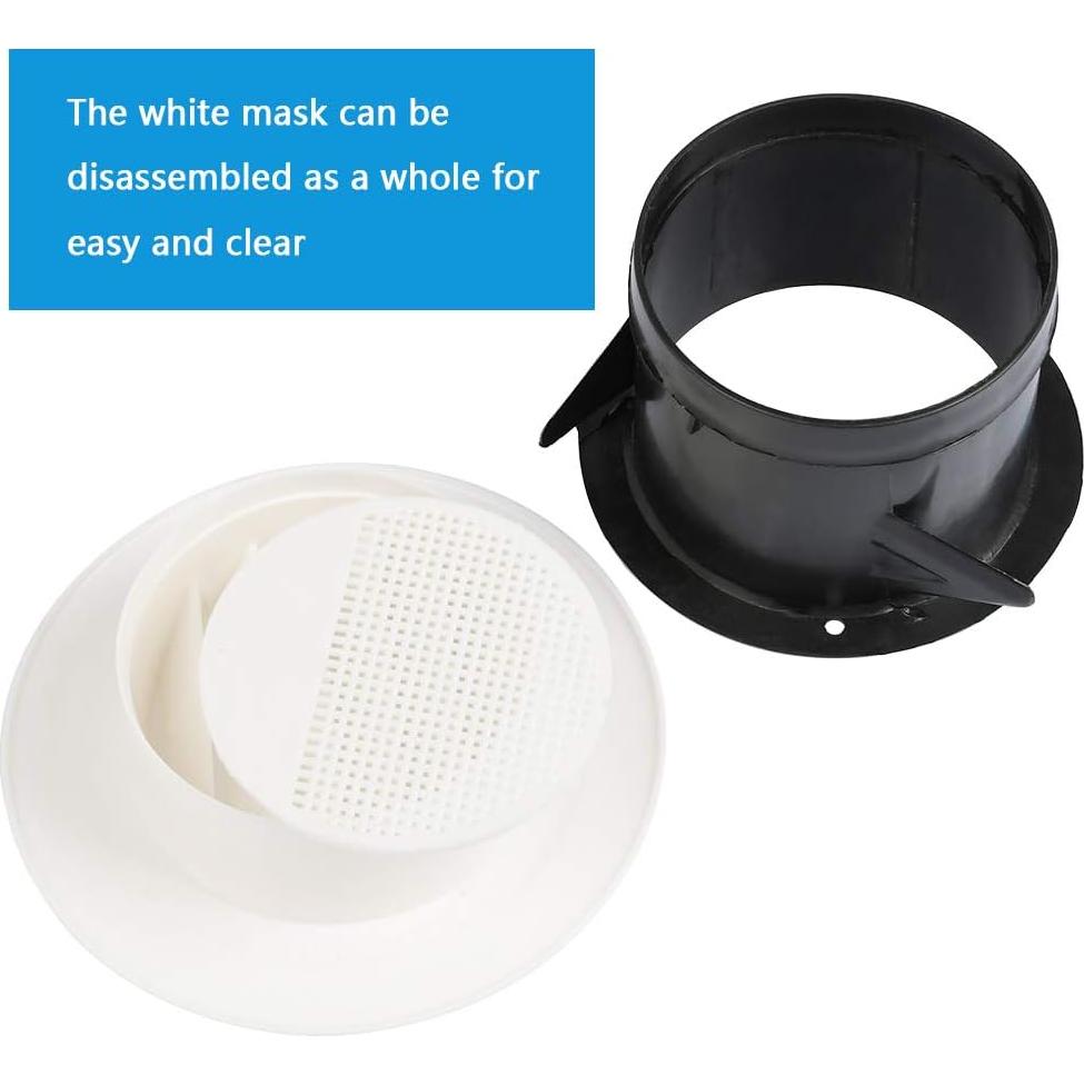 Rejilla de Ventilación Redonda FOCCTS 6.78 cm ABS Blanca 2Pack