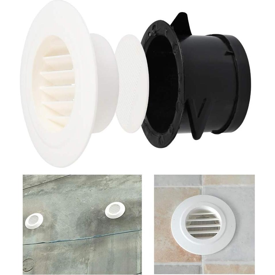 Rejilla de Ventilación Redonda FOCCTS 6.78 cm ABS Blanca 2Pack