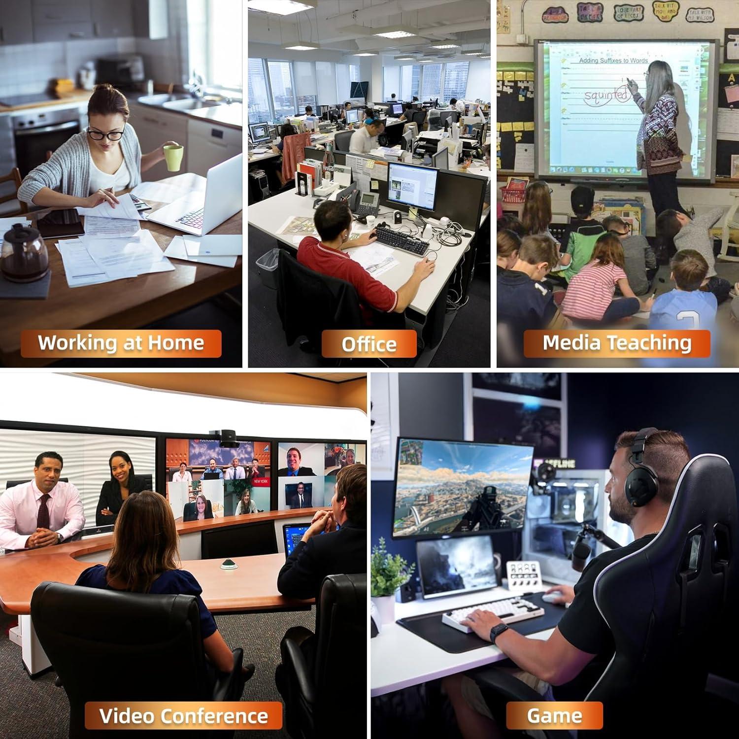 Interruptor KVM 2 Monitores LUKFOCAB 4K HDMI DP USB 2.0